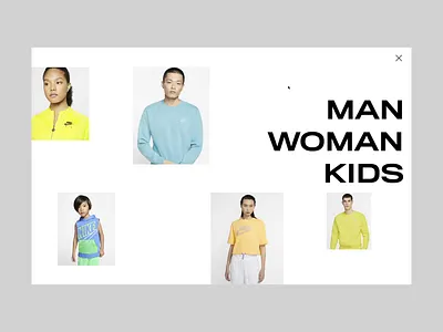 Burger Menu animation animation bold monkey burger menu clean clothes ecommerce fashion landing page menu motion nike photo product shop sports store ui uidesign ux web design