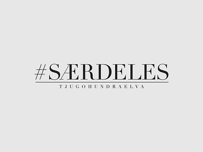 Særdeles logo design fashion hashtag logo logo design logotype type typography vector