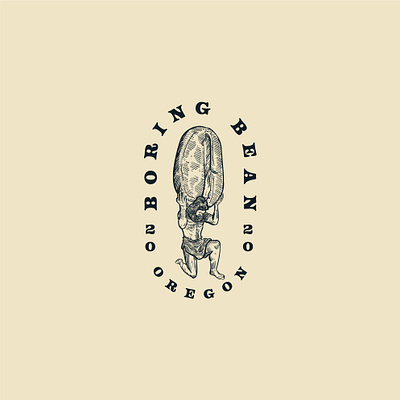 Logo concept of Boring Bean Coffee bean coffee coffee logo coffee shop design drawing farm greek greek god hand drawn icon illustration logo logo design roaster roastery vector vintage