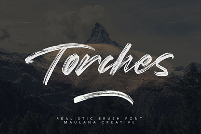 Torches Realistic Brush Font brushfont font handwrittenfont scriptfont typography