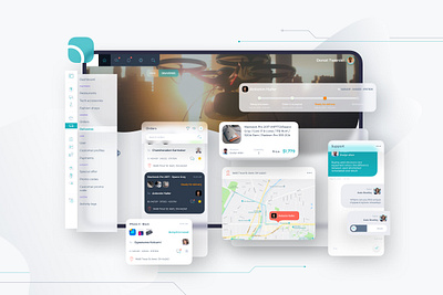 Obinet Orders Managment Dashboard CRM UI chatbot crm dashboard delivery direction logicstic map pro dashboard product shipping sketch technology timeline ui uidesign uiux web