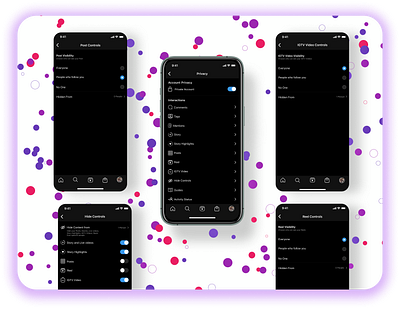 Instagram Re-design for better privacy and user control app redesign instagram mobile app mobile design privacy project ui ux ux design