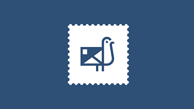 Postal bird branding carrier envelope letter logo logodesign pigeon post rokac symbol