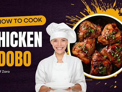 Mouthwatering Chicken Adobo – Easy & Delicious Recipe thumbnail marketing design