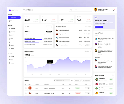 Super Admin Dashboard | Streamline Fashion Operations adminpanel business analytics clean fashiontech interface list management minimal product product design saas saasdesign sidebar superadmindashboard trend ui uiuxdesign uxdesign webdesigninspiration