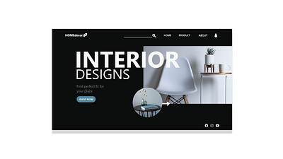 interior landing page adobexd design ui ux web website