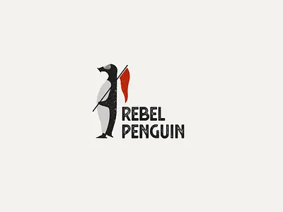 Rebel Penguin color design flat illustration logo logo design logos minimal modern simple vector work