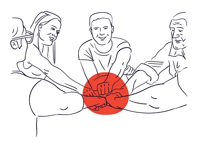 Teamwork digital illustration editorial fists flat illustration group illustration people team vector vector art vector illustration