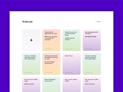 To-Do List blue ui ux