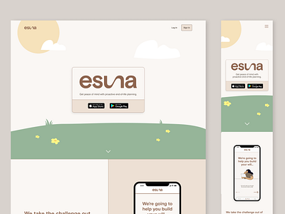Esuna App Website branding design desktop illustration logo mobile responsive ui