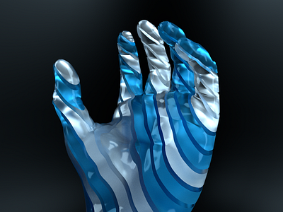 Glass Hand ✋ 3d c4d cinema 4d design glass hand illustration modelling octane render