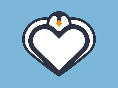 Day 326 adobe illustrator adobe illustrator cc animal logo animal love brand design brand identity branding cuddle cute cute penguin graphic design heart heart logo logo logo design logo designer logos penguin penguin logo pin design