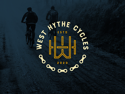 West Hythe Cycles Logo Design auto logo auto repair badge logo bicycle bicycle logo bicycle shop bike bike shop bikes cycles cycling cycling logo cyclist h hythe monogram repair shop w wh logo wh monogram