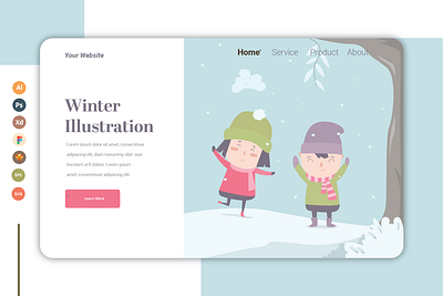 Winter Ilustration design flat graphic design icon illustration logo ui ux vector web