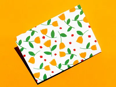 BUTTERCUP FLORAL PATTERN greeting card illustration pattern stationery