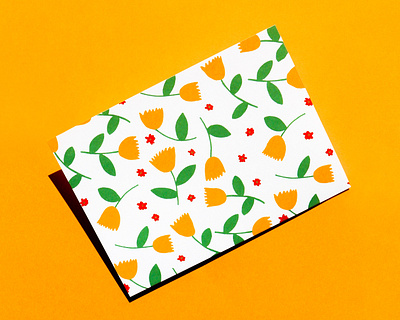 BUTTERCUP FLORAL PATTERN greeting card illustration pattern stationery