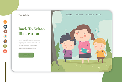 Back to School Ilustration branding design flat graphic design illustration logo minimal ui ux vector