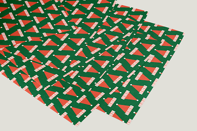 SANTA HAT HO HO HO WRAPPING PAPER christmas gift wrap greeting card ho ho ho holidays illustration pattern santa santa claus santa hat stationery wrapping paper