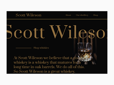 365 Project #014 365project black design hero ui uiux userinterface ux uxui webdesign whiskey whisky