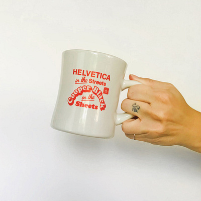 "Helvetica In The Streets" Typography Mug coffee coffee cup cooper black funny gift helvetica hoodzpah lettering mug pun typography