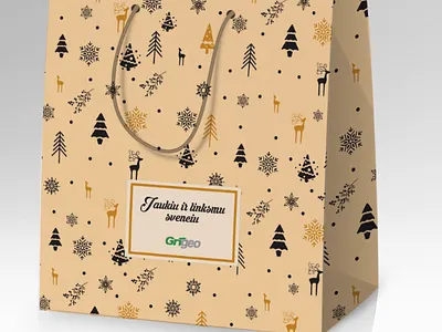Christmas gift bag design bag design bag mockup bag store logo design pacage design