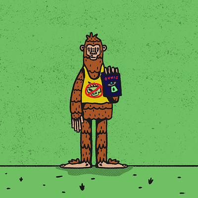 ¿Tienen un minuto para hablar sobre ovnis? adobe illustrator bigfoot cryptozoology fan art illustration ovnis sasquatch