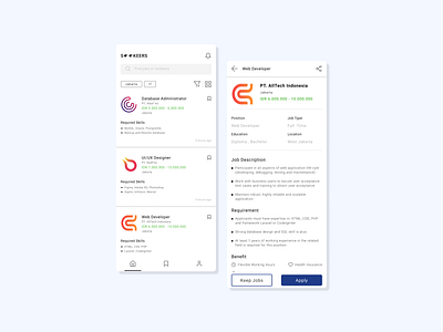Seekeers Jobs App aplication app app design application design job app jobseeker mobile mobile app mobile app design ui ui ux
