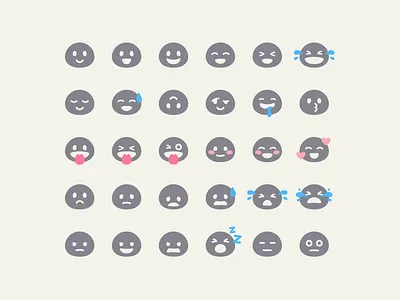 Blobby Emojis avatar blobs character design emoji emoji set emojis expressions faces icon icons illustration reactions ui vector
