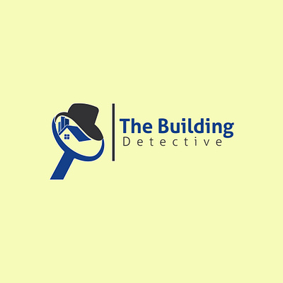 The building detective abstract amazon branding design graphic illustration logo minimal typography vector