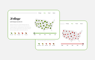 Foliage finder finder fun interactiondesign map productdesign ux design visual design xd xd design xdcreativechallenge xddailychallenge