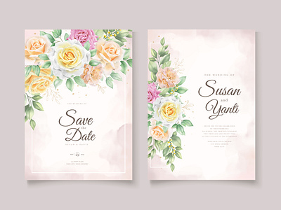 elegant hand drawing wedding invitation floral design background card celebration decoration design drawing elegant floral flower frame illustration invitation leaf nature set summer template vector vintage wedding