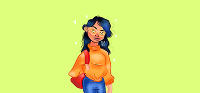 Hello Dribbble! design drawing firstpost girl illustration