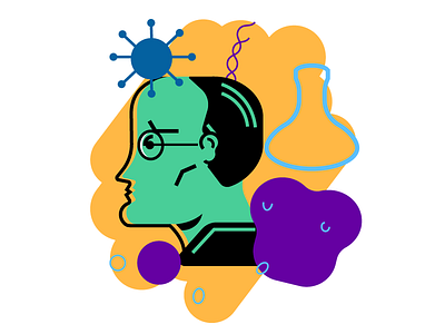 Scientist art artist dribbble dribbble best shot illustration illustration art illustrations illustrator science science illustration scientist vector