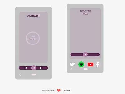 Music player layout design design typography ui ux