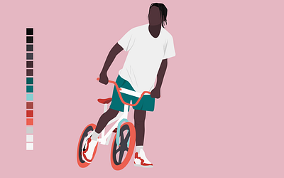 A$AP ROCKY a$ap asap asap rocky bmx flat illustration redesign rocky unfinished