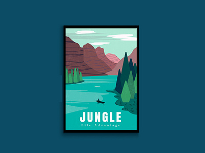 JUNGLE animation art branding design flat graphic design illustration illustrator typography vector