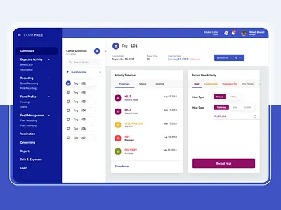 FarmTree - Dairy Management and Analytics Platform analytics app app design community dairy dashboard ui design information architecture ui userexperience userinterface ux
