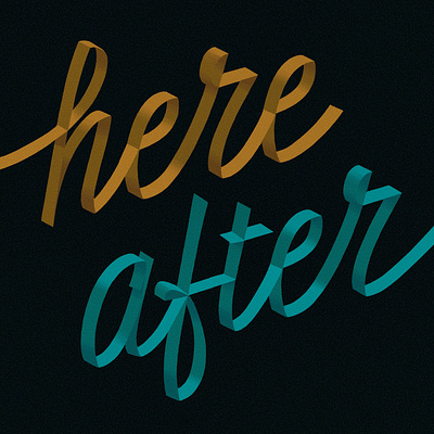Hereafter design illustration lettering type typography