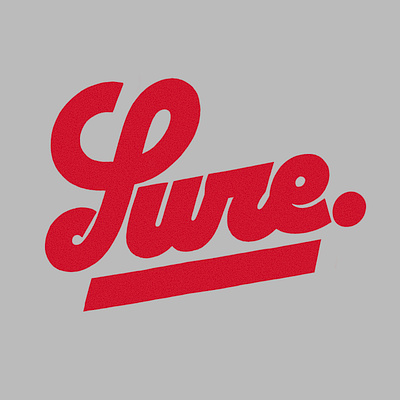 Sure branding illustration lettering logo type typography