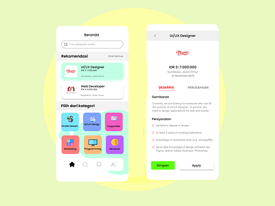 UI Mobile App Find Jobs app design fing jobs fing jobs ui uidesign