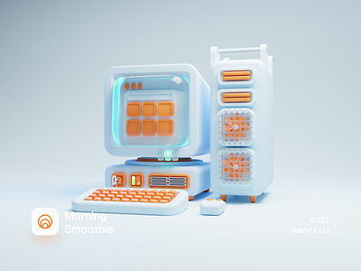 Retro'd Up 3d 3d art blender blender3d computer computer art computers contrast diorama illustration isometric isometric design isometric illustration low poly machine minimal pc retro retro font retrowave