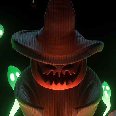 PUMPKIN'S GUARD 3d boo c4d cinema 4d closeup ghost halloween design hallowen illustration octane pumpkin render trickortreat