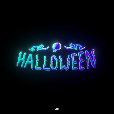 HALLOWEEN 3d c4d cinema 4d design glow halloween halloween design illustration octane octane render render title typography