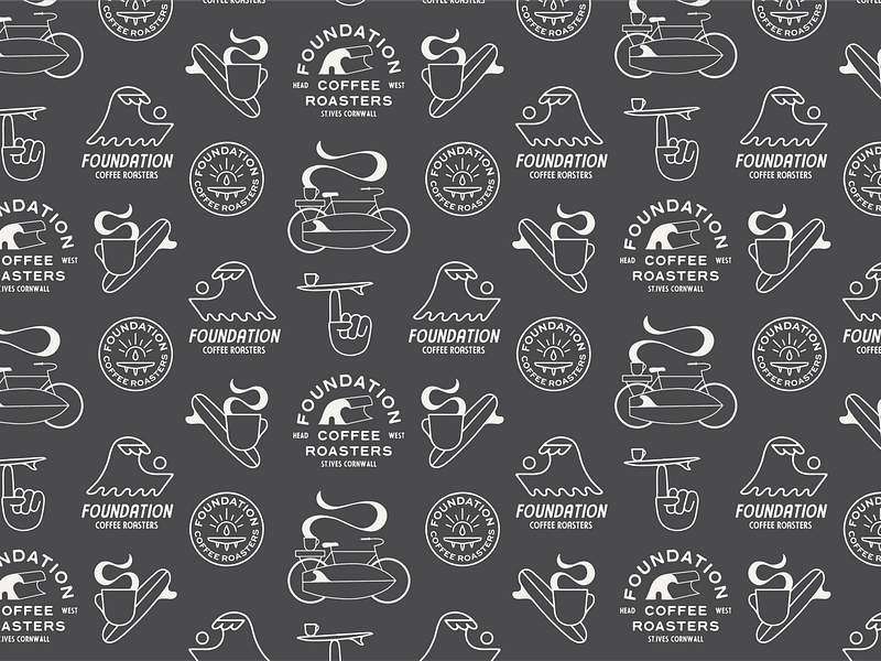 FOUNDATION COFFEE ROASTERS art artist branding coffee design graphic design identity illustration illustrator typography