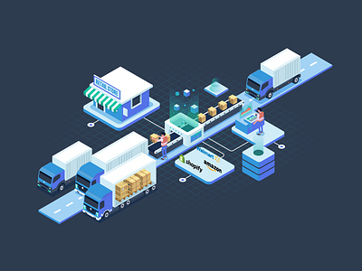 Business 4.0 2d animation app app design gif illustration isometric isometric icons motion motion graphic