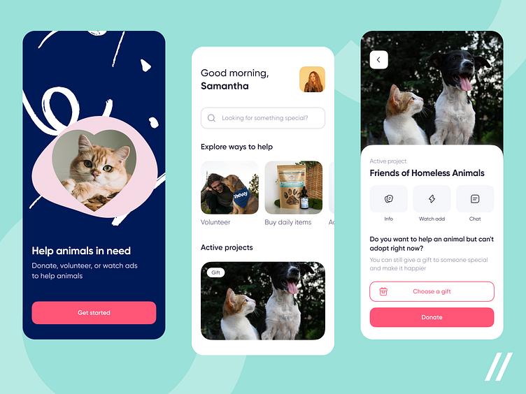 Animals Help App by Stanislav Lebedev for Purrweb UI/UX Agency on Dribbble