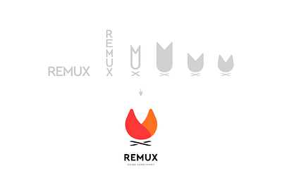 Remux logo exploration branding design icon illustration logo typography