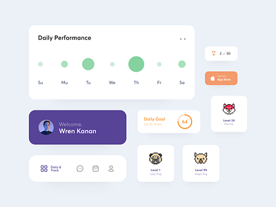 UI Elements / Components card charts color colorful components mobile modal navigate popup product design ui web design weekend