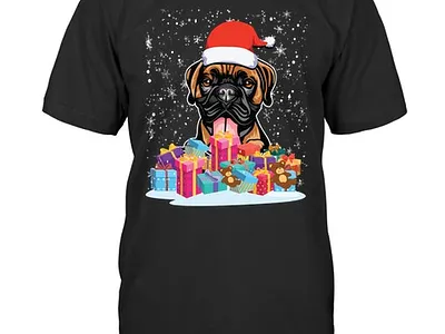 Animal Dog Boxer Christmas