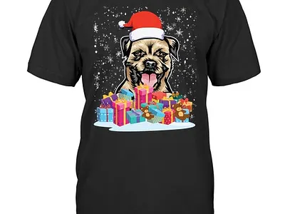 Cute Animal Dog Border Terrier Christmas